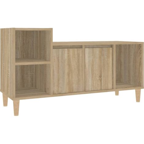 Mobile TV multimediale scaffale per televisione televisore buffet sala da pranzo soggiorno camera da letto rovere Sonoma 100 x 35 x 55 cm derivati del legno marrone 020027423