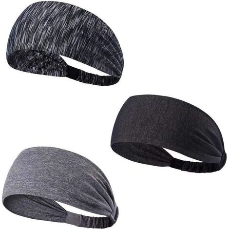(3 couleurs vives)Bandeau Sportif - Non spécifié - 3 Pack - Élastique Antidérapant - Humidité Évacuation - Taille Universelle (1/4)