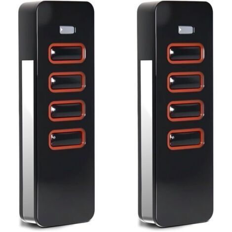 Lot de 2 télécommandes 868 MHz pour Pearl 4018V000, 4 canaux d'ouverture de garage pour 4015862001900, porte de garage pour motorisation de portail d'été, code rouleau, 2 pièces (1/4)
