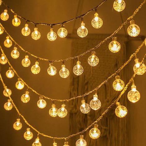 10 m lange Solar-Lichterkette mit 100 LEDs, IP44 wasserdicht, 8 Modi, ideal für die Terrassendekoration (1/5)