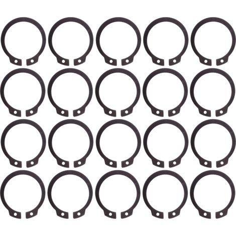 20x Circlip externe bague d'arrêt pour arbre en acier à ressorts DIN 471 Anneau de retenue Rondelle Blocage Pince Transmission, Ø 6mm