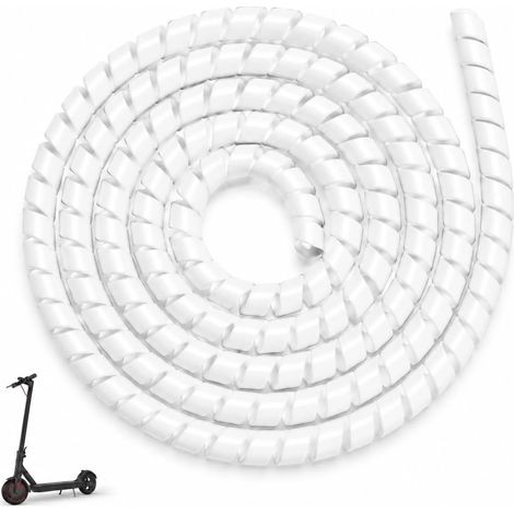 120cm Gaine Spirale Flexible TPU pour Câbles de Trottinette Électrique pour M365/Pro, Gaine Cable Electrique, Protection Flexible pour Faisceaux de Vélo Moto (1/5)