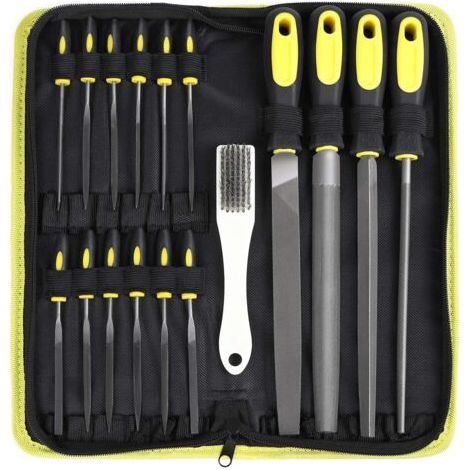 18 in 1 Limes et Râpes Jeu de Lime Metal Precision Métal Limes Métalliques en Carbone Acier Brosse Aiguille Ensemble de fichiers