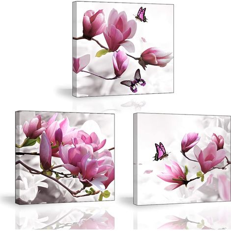 Gemälde eleganter Orchideen, moderne Leinwand auf Holzrahmen gespannt, fertig zum Aufhängen, perfekt – AquaForge (1/5)