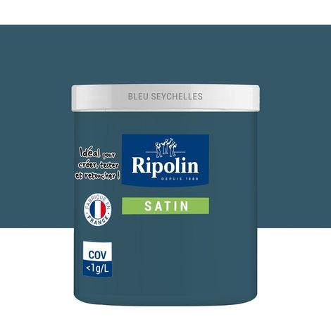 RIPOLIN Testeur peinture bleu seychelles satine 467067 RIPOLIN 75 ml