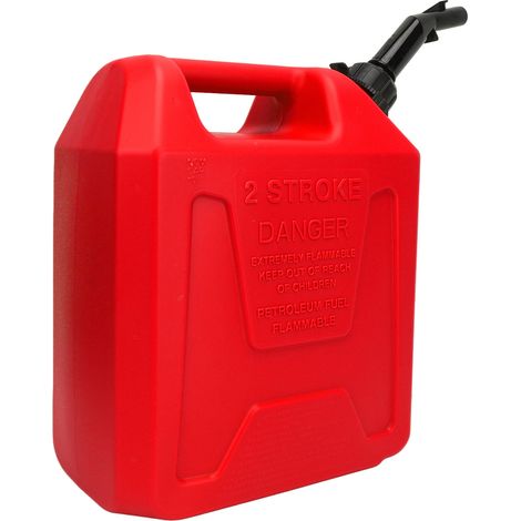 10-Liter-Kraftstoffkanister, antistatisch, stoßfest, automatische Abschaltung, tragbar, sicherer Benzinkanister für Wohnmobile, Camping, SUVs, Außenbordmotoren, Rot (1/5)