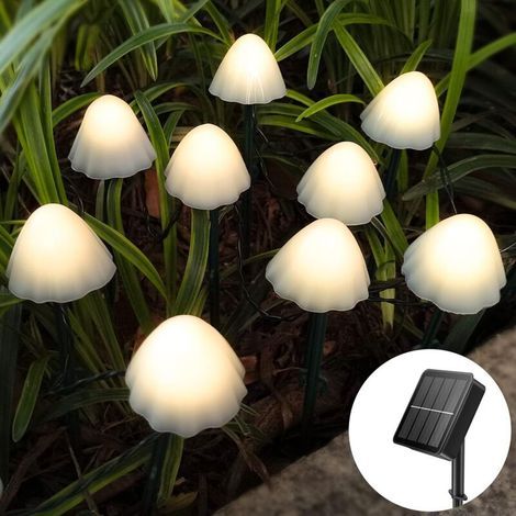 Guirlande Solaire Exterieur,5M 20LED Guirlande Lumineuse Exterieure Solaire Blanc Chaud Ampoule Solaire Exterieur 8 Modes étanches pour Jardins, Cours, Pelouses,Décoration de Vacances, Cadeau- (1/5)