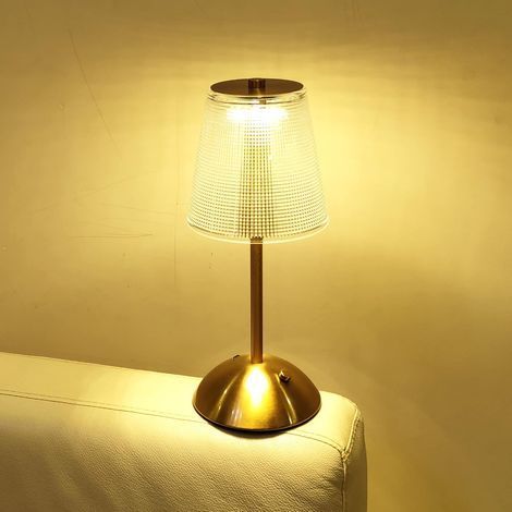 Lampe de table sans fil, lampe à piles rechargeable, 3 modes de couleur et lampe tactile LED à intensité variable (1/5)