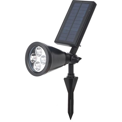 Lampe solaire d'extérieur pour pelouse 4 LED, spot pour allée de jardin (blanc chaud, 2 W) (1/5)