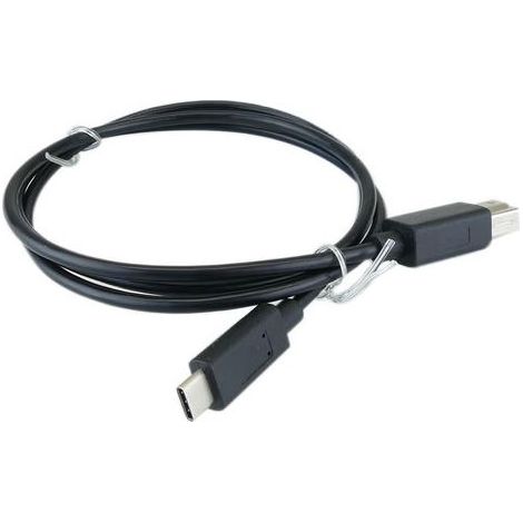 1 câble USB type C mâle vers USB type B mâle, 1 m, 5 Gbit/s, réversible, noir (1/3)