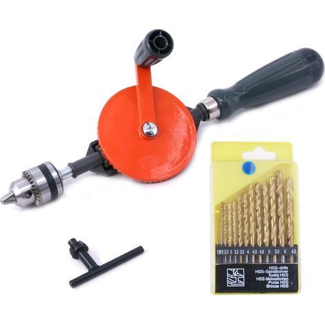 puissant Speedy perceuse manuelle 1/10,2 cm d'Acier Double pignons, mandrins et poignée grip pour Woods (1/5)