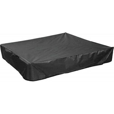 Bâche carrée anti-poussière, imperméable et anti-UV pour piscine avec jouets - 120 cm x 120 cm - Noire (1/4)