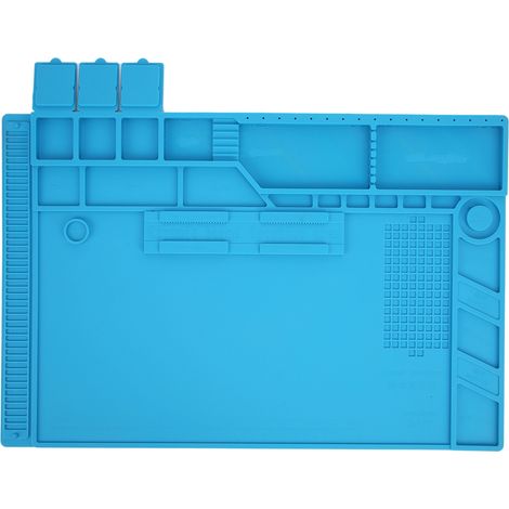 Tapis de travail magnétique en silicone isolant, résistant à la chaleur, pour réparation de téléphone et ordinateur, tapis de soudure, taille S-170 (1/5)