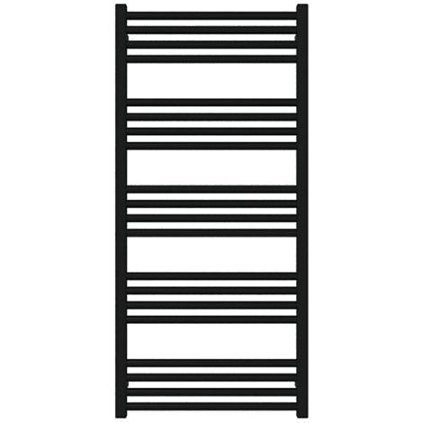 Heizungsbetrieb Handtuchheizkörper - Mattschwarz - Höhe 1140mm Breite 580mm - 550 Watt - FIO1140/580SXN