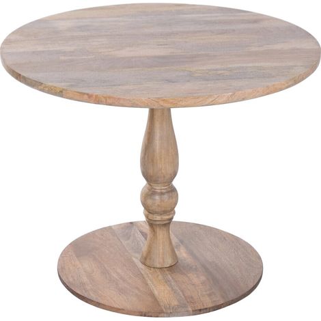 Mesa Redonda Comedor Mango 80X80X76 Natural Marron (1/5)