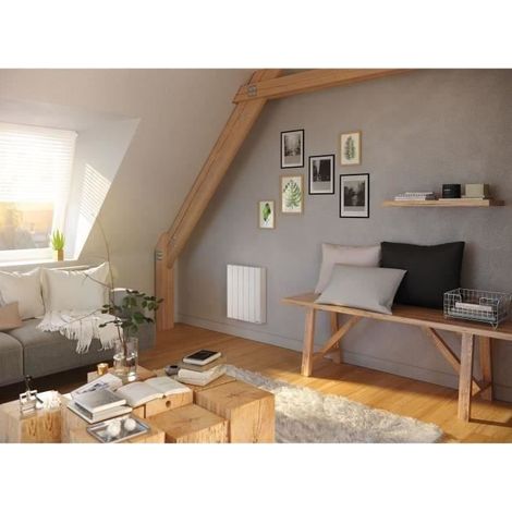 Sauter – Radiateur à inertie fluide 2000W – Chaleur homogène – Programmation libre – Détection automatique fenêtre ouverte – Pour chambre 20m²