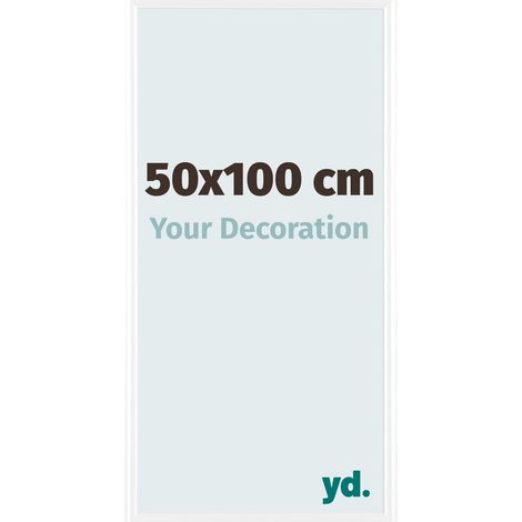 yd. - Cadre photo 50x100 - Blanc Brillant - Plastique - Bordeaux
