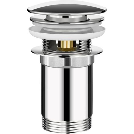 Bonde de lavabo, bonde de vidage à tirette avec bouchon de trop-plein universel pour lavabos en cuivre