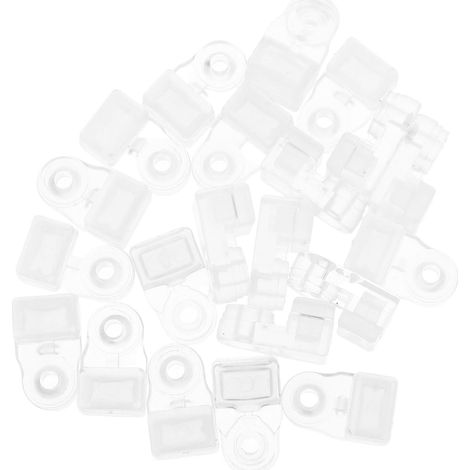 mit Schrauben 35 x 16 mm 35 Stück transparente Halterungen