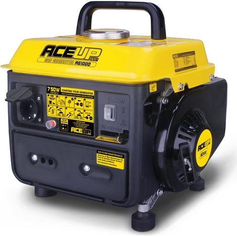 750W Groupe Electrogène Générateur à Essence et Prise 230 V pour la Camping Ultraléger 2 Temps 15,9 kg (1/5)