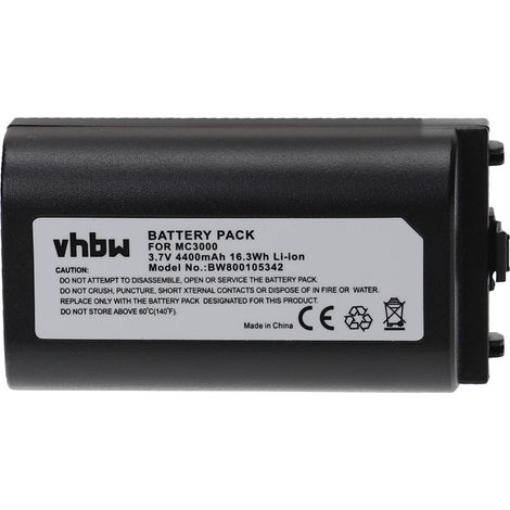vhbw Akku Ersatz für Symbol 55-002148-01, 55-0211152-02, 55-060112-86, 55-060117-05 für Barcodescanner POS (4400 mAh, 3,7 V, Li-Ion)