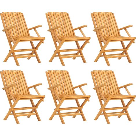 Maison Exclusive - Sedie Pieghevoli 6pz 61x67x90cm Legno Massello Teak (1/5)