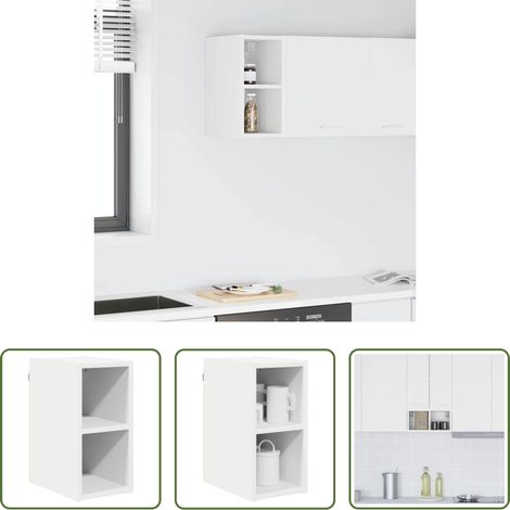 vidaXL Meuble suspendu - Armoire suspendue Blanc 20 x 29,5 x 40 cm Bois d'ingénierie (1/5)