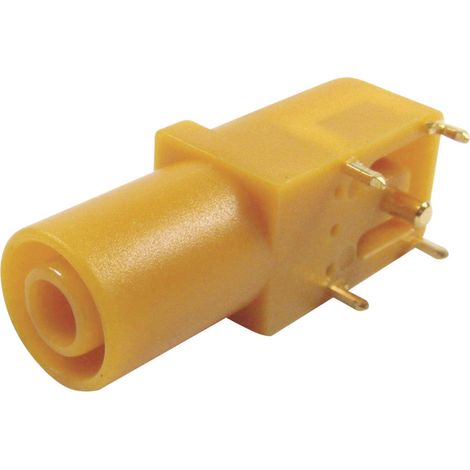 Cliff FCR7350Y Sicherheits-Laborbuchse Buchse, gewinkelt Stift-Ø: 4 mm Gelb 1 St.