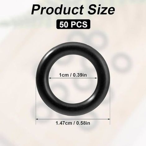 50 Pièces Joint Torique pour Raccord Tuyau Arrosage G 1/2 Pouce,Joint Étanchéité en Silicone Compatible avec (1/5)