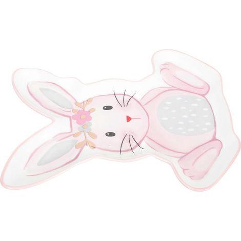 Assiette à salade/fruits en céramique motif lapin pour la maison (1/5)