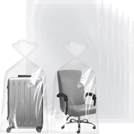 6 Pièces Grand Sacs de Rangement Extra larges en Plastique Transparent,100x152CM Grand Sac Plastique,Rangement Extra Larges Transparents,pour Protéger de La Poussière,Valises,Meubles,Coussins,Chaises (1/5)