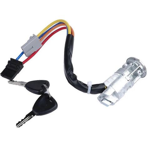Cylindre de serrure d'allumage et clé de contact pour Kangoo (référence 7701470736). (1/5)