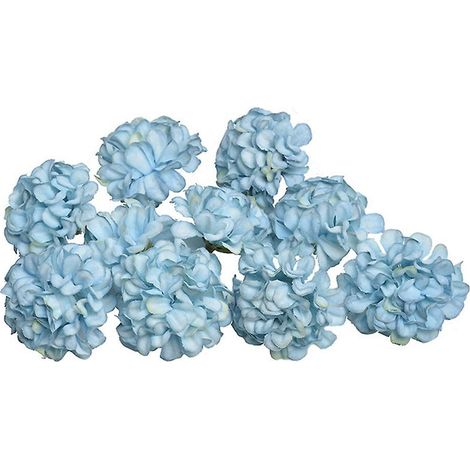 Bouquet fleuri de 10 têtes de fleurs artificielles d'hortensia, accessoires de bricolage pour la décoration intérieure-AquaForge (1/5)