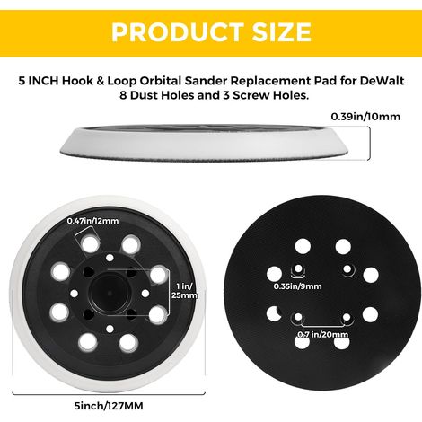 Lot de 2 disques abrasifs 125 mm 8 trous compatibles avec Bosch PEX 300 AE PEX 400 AE/4000 AE et AdvancedOrbit 18 Ponceuse excentrique