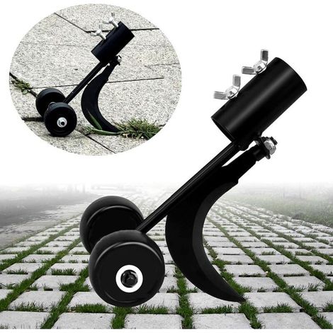 Manual weeder, wheeled, weed cutter, weeding tool, suitable for gardens, terraces, lawns, hook. (1/5)