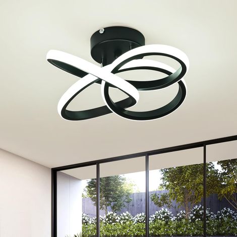 Plafoniera a LED, moderna, 36W 3900lm, in acrilico, ideale come lampadario per corridoio, camera da letto, bagno, cucina, soggiorno, casa, veranda esterna, luce bianca fredda 6000K, diametro 31 cm.