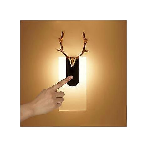 Kabellose, per USB aufladbare LED-Wandleuchte mit Touch-Dimmfunktion für Schlafzimmer, Flur, Treppenhaus und Küche