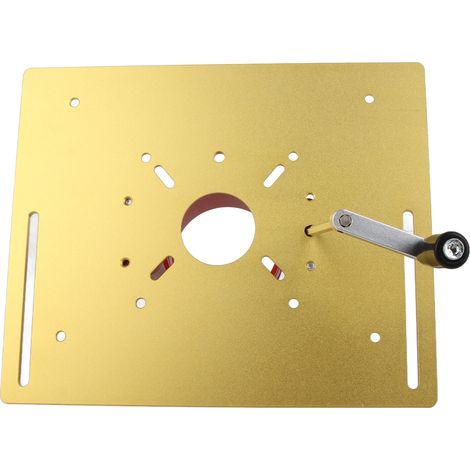 Système de levage manuel pour défonceuse, kit de système de levage manuel pour défonceuse, plaque de base pour scie à table de défonceuse, or (1/5)