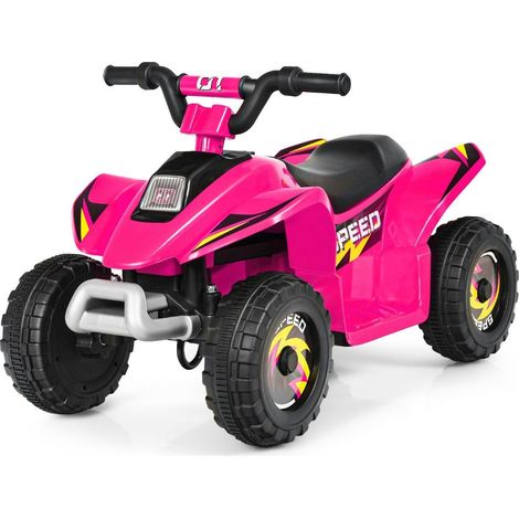 Cochecito mini quad electrico 6v quad a bateria 28 46kmh rosa