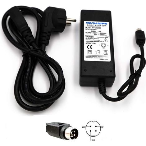 Adaptateur Secteur Alimentation Chargeur 12V 5V 2A 4 Pin pour Remplacement Wattac BA0362ZI-8-B02 Inclus Câble Secteur (1/3)