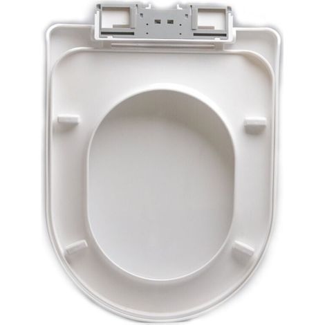 Toilet seat cover, white, bathroom and toilet lid cover, easy to clean, insert (1/4)