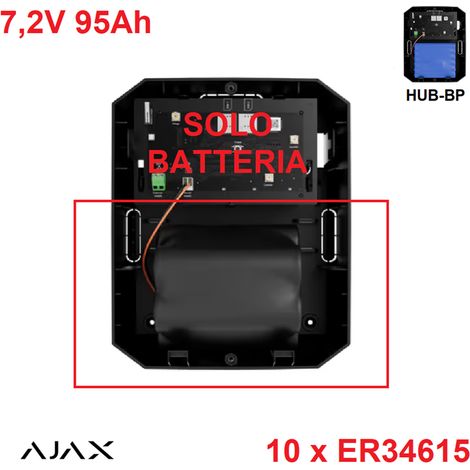 121874 - Jeweller - Internal battery NB (7.2V/95Ah) - Batteries for Hub BP Jeweller - colore black - Ajax sicurezza wireless