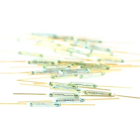 10er Reed-Magnetschalter 2x14mm, Schließer N/O, Glaskontakt, Magnetsensor für Tür und Sicherheitstechnik (1/5)
