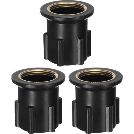 3 Pcs 1.18 Inch Ecrou De Robinet Base Fixe, Ecrou De Fixation En Plastique Pour Robinet, Ensemble De Robinet Fixe Pour Cuisine, Noir (1/5)