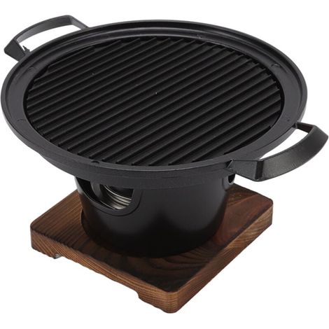 Petit gril de table, gril à charbon portable, empêche le collage, gril à charbon sans fumée pour intérieur, barbecue à la maison (1/5)