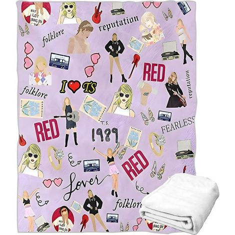 Couverture moelleuse imprimée Taylor Swift, couverture en flanelle douce et lisse (1/5)