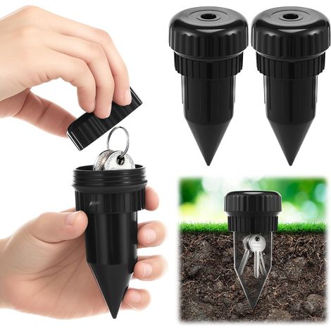 Lot de 3 cachettes de clés étanches pour l'extérieur, cachette secrète, clés créatives, cachette d'extérieur pour jardins, pelouses, terrasses et chasse au trésor