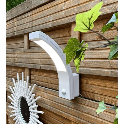 GTV Lighting - Applique murale LED Paris avec du00e9tecteur - 10W - 4000K - Blanc - Ru00e9f : LD-PAR10W40-00 (1/5)