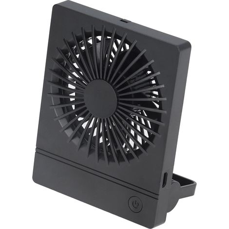 Mini ventilateur USB rechargeable portable, ventilateur de bureau silencieux pour dortoir étudiant et bureau, avec batterie intégrée, noir (1/5)
