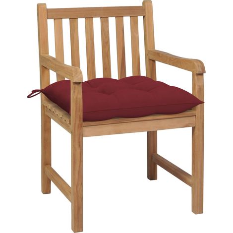Maison Exclusive - Sillas de jardín 2 uds madera de teca con coji (1/5)